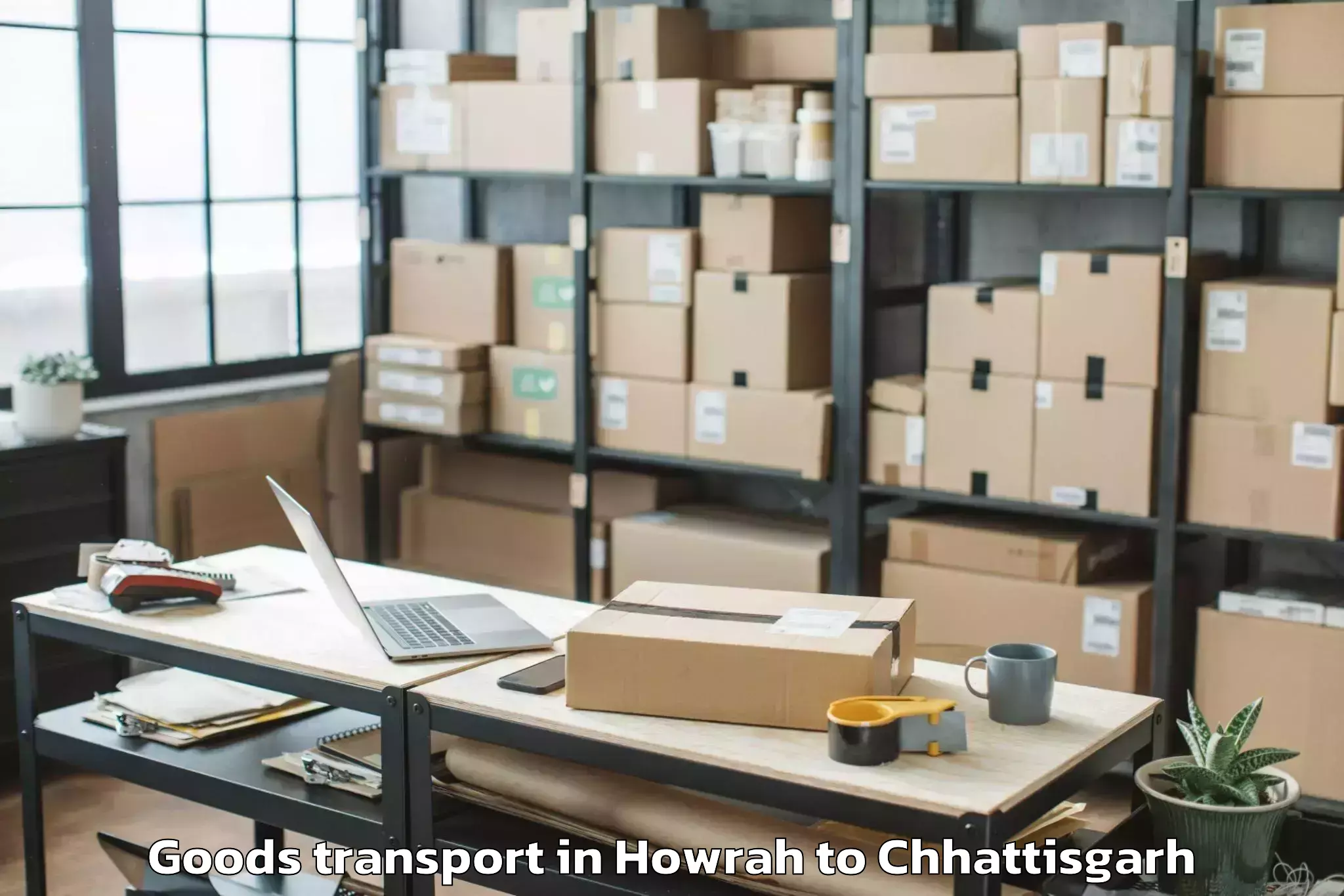 Hassle-Free Howrah to Pandaria Goods Transport